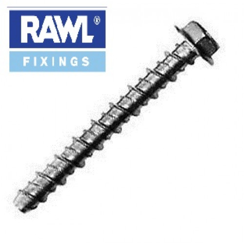Various Sizes Rawlplug R-LX-HF Concrete Screw bolt Hex-head with Flange 