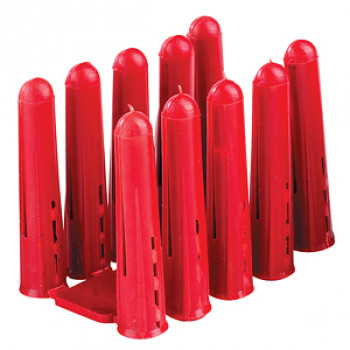 Rawl Plug - Red HDPE Plastic Plug x 100