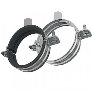 BZP UNLINED PIPE CLAMP WITH BOSS 