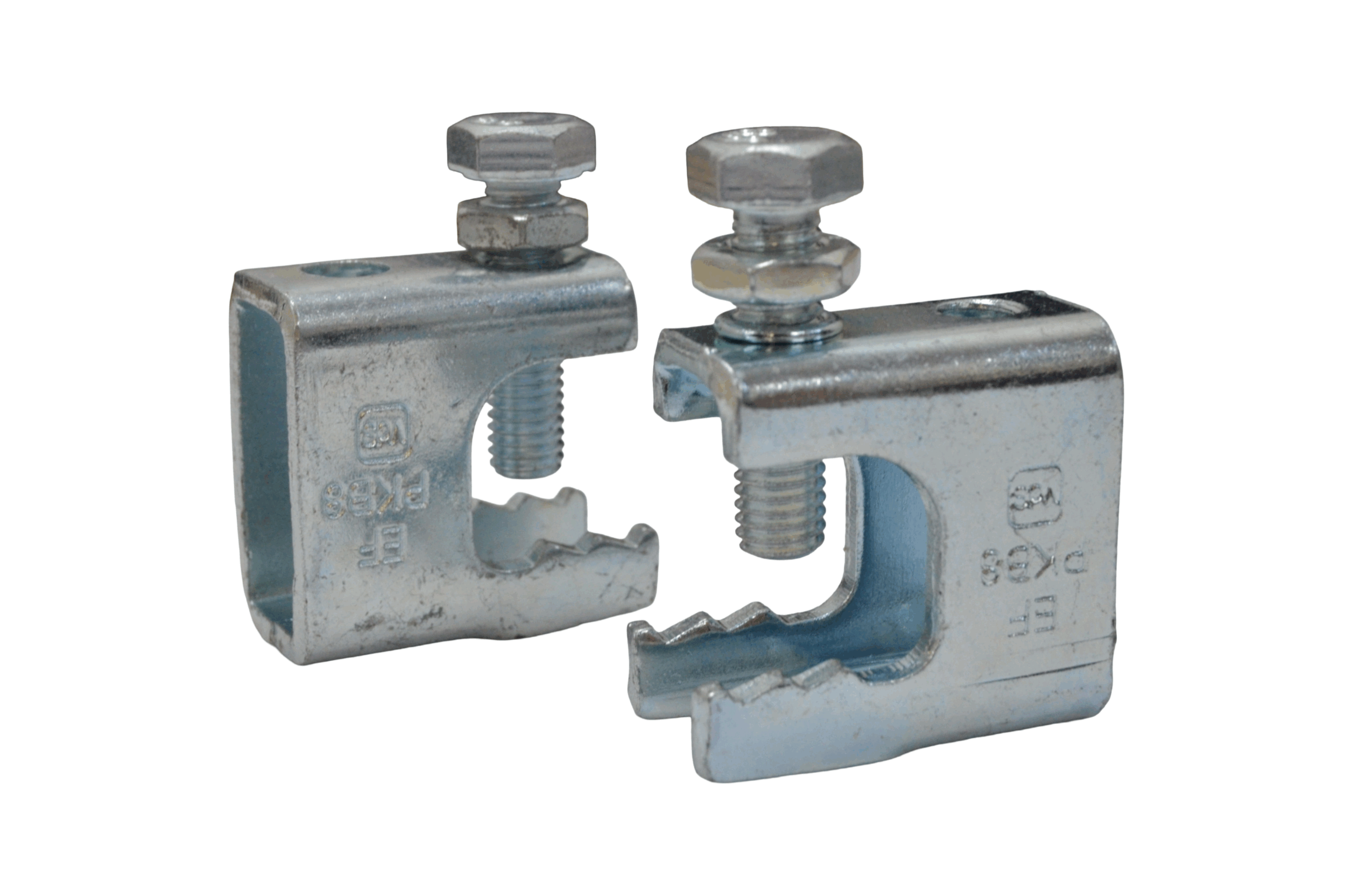 M8 Strut Pro Flange Clamp – VdS‑approved electro zinc plated beam fixing for threaded rod mounting