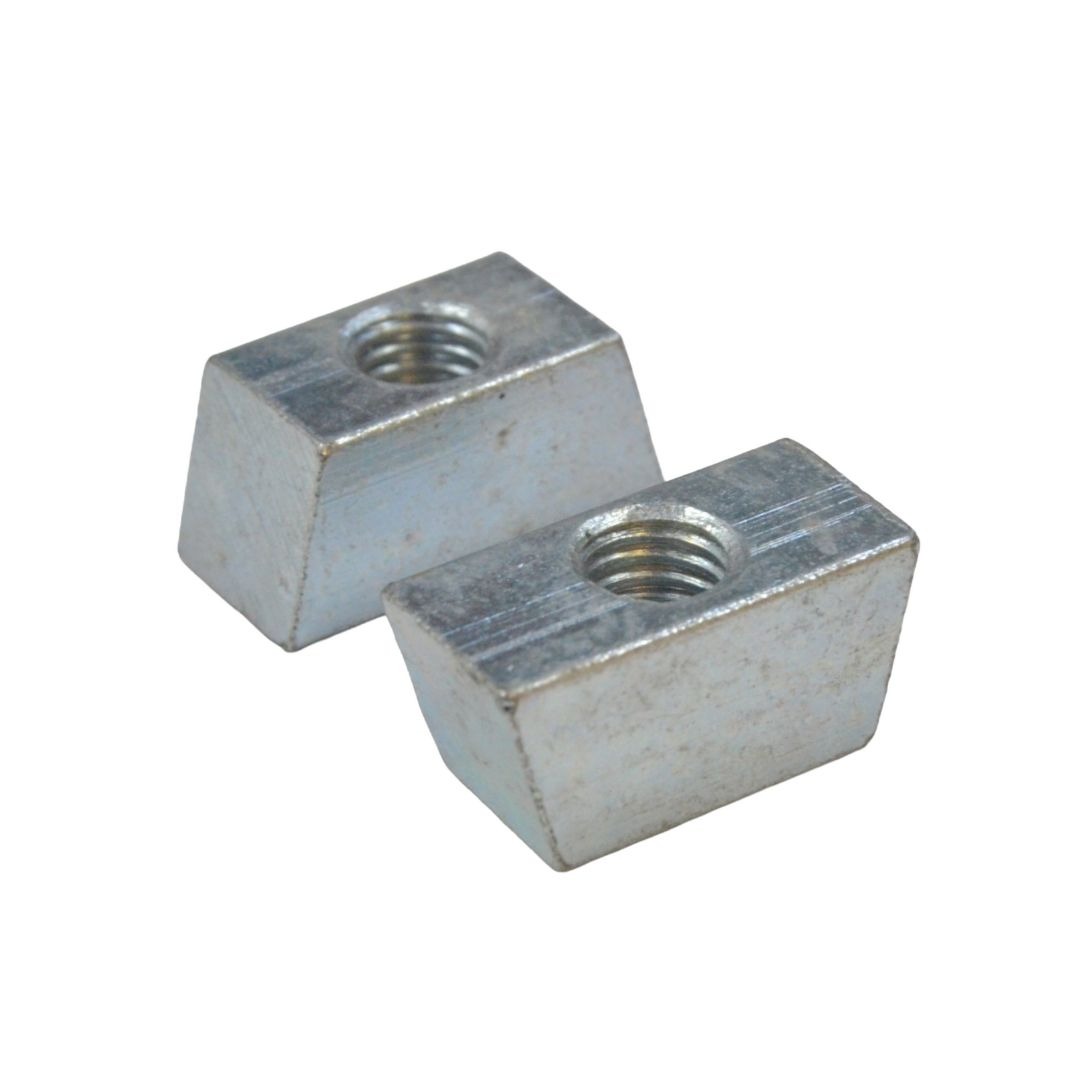 M8 wedge nut – bright zinc plated steel, serrated channel fixing nut for strut channel systems