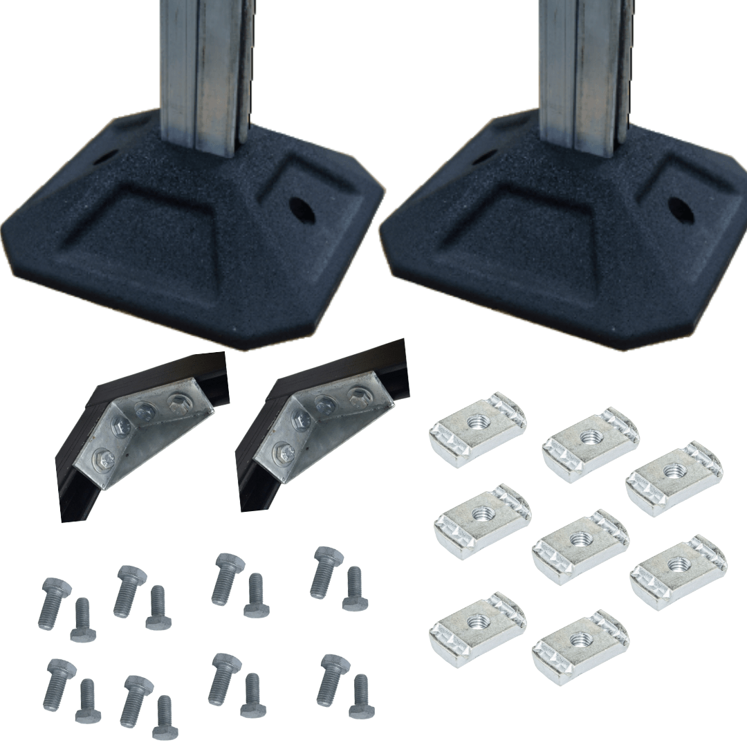 350mm rubber roof support foot for back-to-back strut channels
