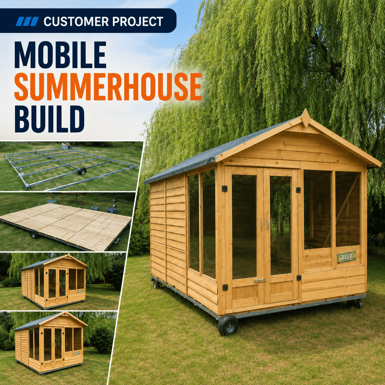 strut channel summerhouse frame